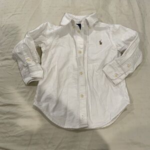 Ralph Lauren Kids Classic White Button Down Oxford Shirt 2T
